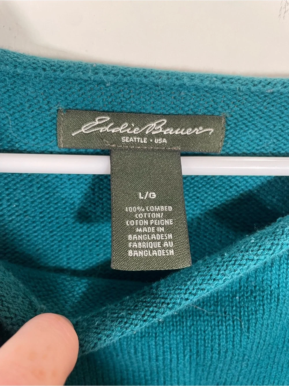 Eddie Bauer 100% cotton roll neck sweater L